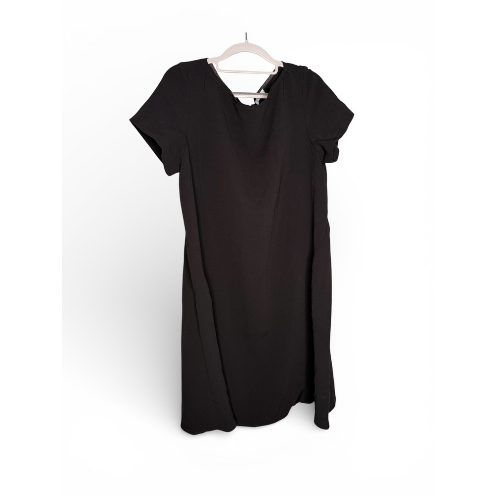 MM. Lafleur black short sleeve mini dress career formal neutral